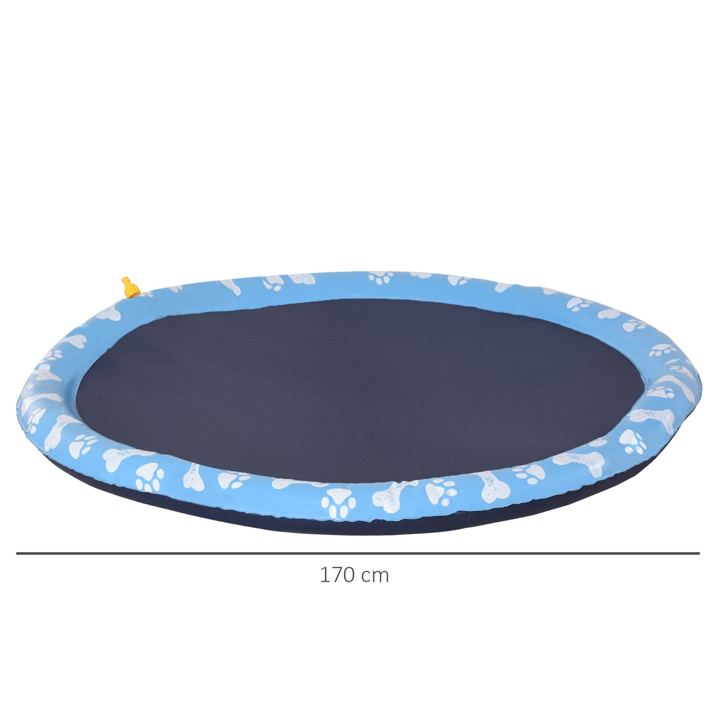 Dog Splash Pad, Pet Sprinkler Mat, Non-Slip Dog Paddling Pool