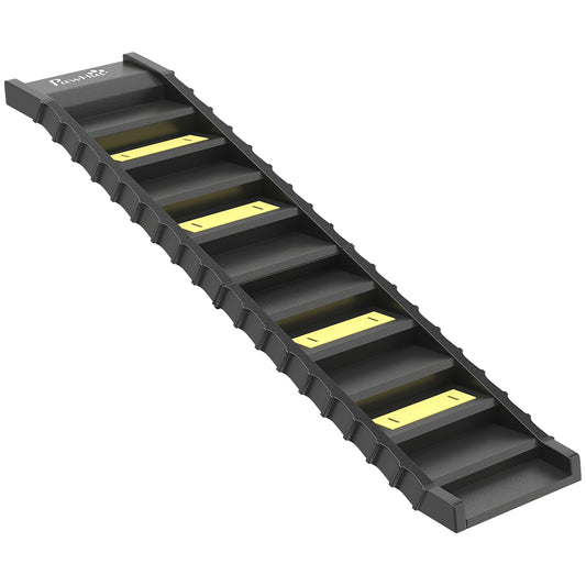 Dog Car Ramp with Anti-Slip Steps, 10-Steps Pet Stairs for Pets to Access Cars and High Beds, Black