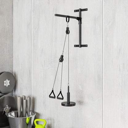 Weight Pulley System, Cable Pulley System for Home Gym, Cable Machine LAT Pull Down Attachment for Biceps Curl, Tricep