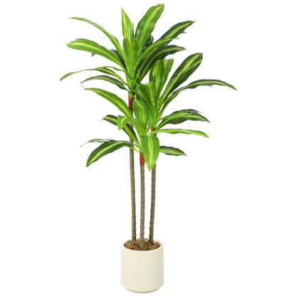 90cm Lifelike Fake Tree, Artificial Dracaena Tree with Bendable Trunks, Green