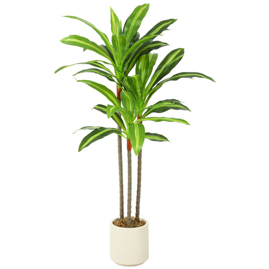 90cm Lifelike Fake Tree, Artificial Dracaena Tree with Bendable Trunks, Green