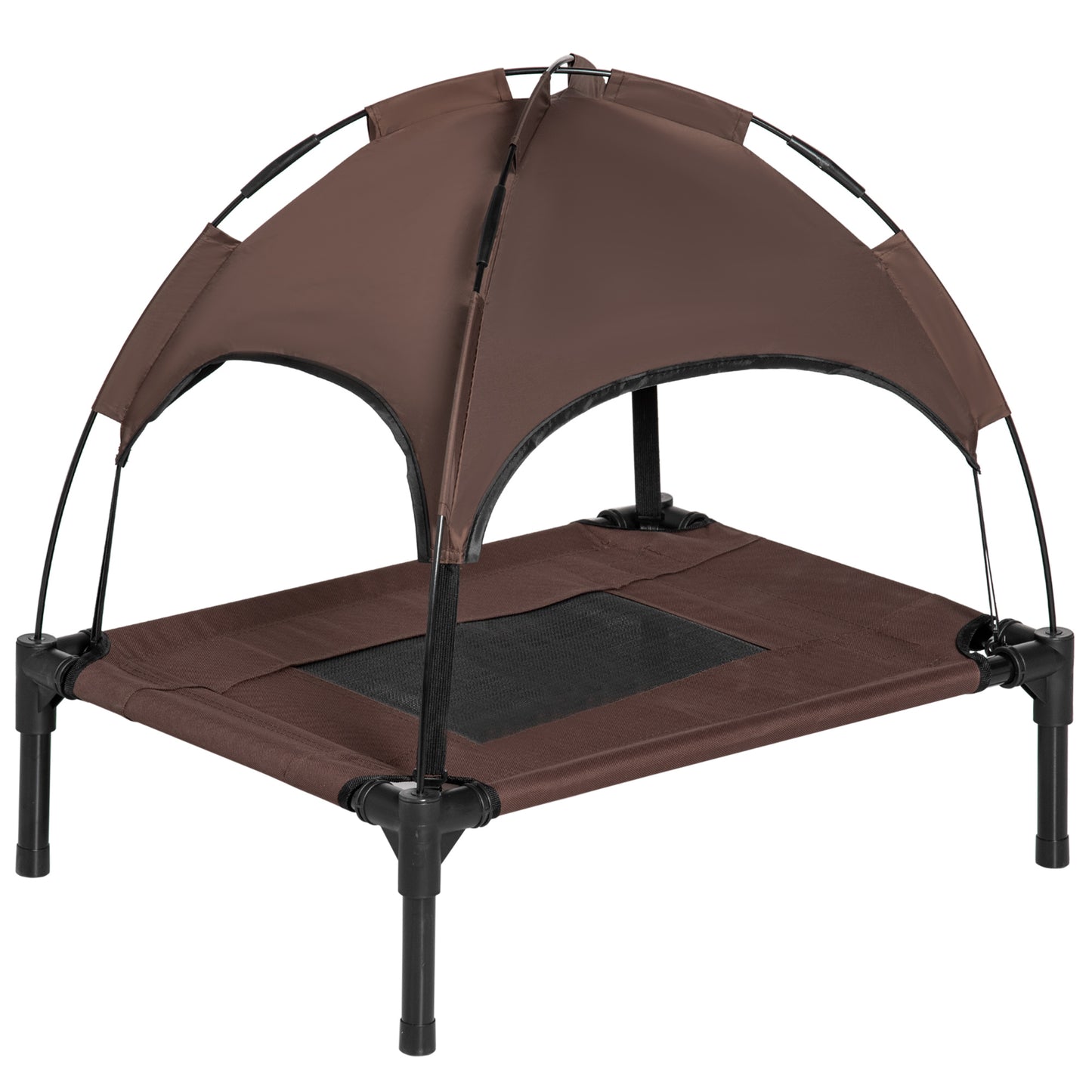 Outdoor Dog Bed with Removable Canopy, Portable Raised Dog Bed for Camping, Garden & Beach