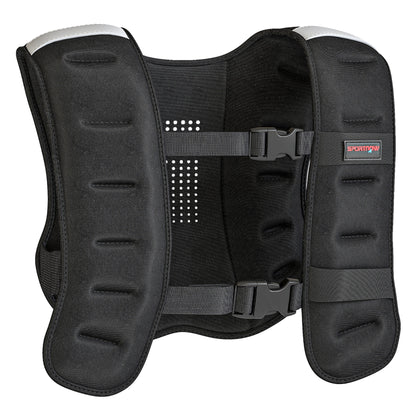 Weighted Vest, 8 kg Weight Vest with Adjustable Straps, Reflective Strips, Black