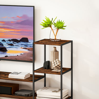 TV Unit for TVs up to 60 Inches, Industrial TV Stand with Storage Shelves, Entertainment Centre for Living Room, Bedroom