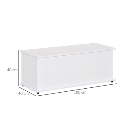 113L Storage Chest, Storage Box with Flip-Top Lid and 2 Safety Hinges, Storage Trunk for Living Room, Entryway