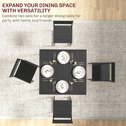 3 Piece Dining Table and Chairs Set, Dining Room Sets, Rectangular Space Saving Table and 2 Chairs for Compact Kitchens