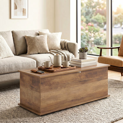 Storage Chest, Large 113L Blanket Box, Shoe Bench with Safety Hinged Lid, Storage Trunk, Bed End Bench for Bedroom, Hallway