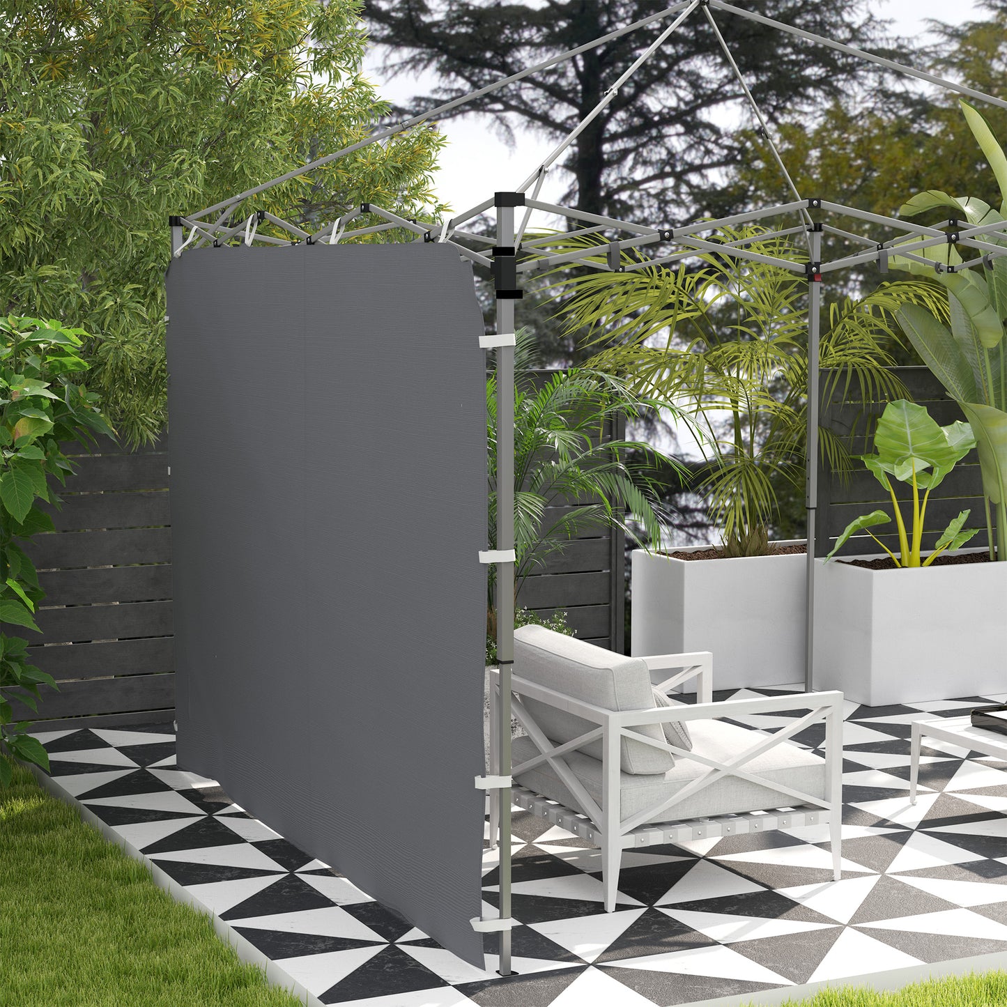 195 x 295cm Replacement Gazebo Sidewall - Grey