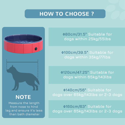 Foldable Dog Pool for Puppies and Ducks, Thickened PVC Dog Paddling Pool Bath Tub Hard Board