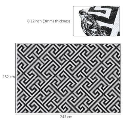152 x 243 cm(5x 8ft) Outdoor Rug Reversible Mat Plastic Straw Rug Portable RV Camping Mat for Garden Deck Picnic Indoor