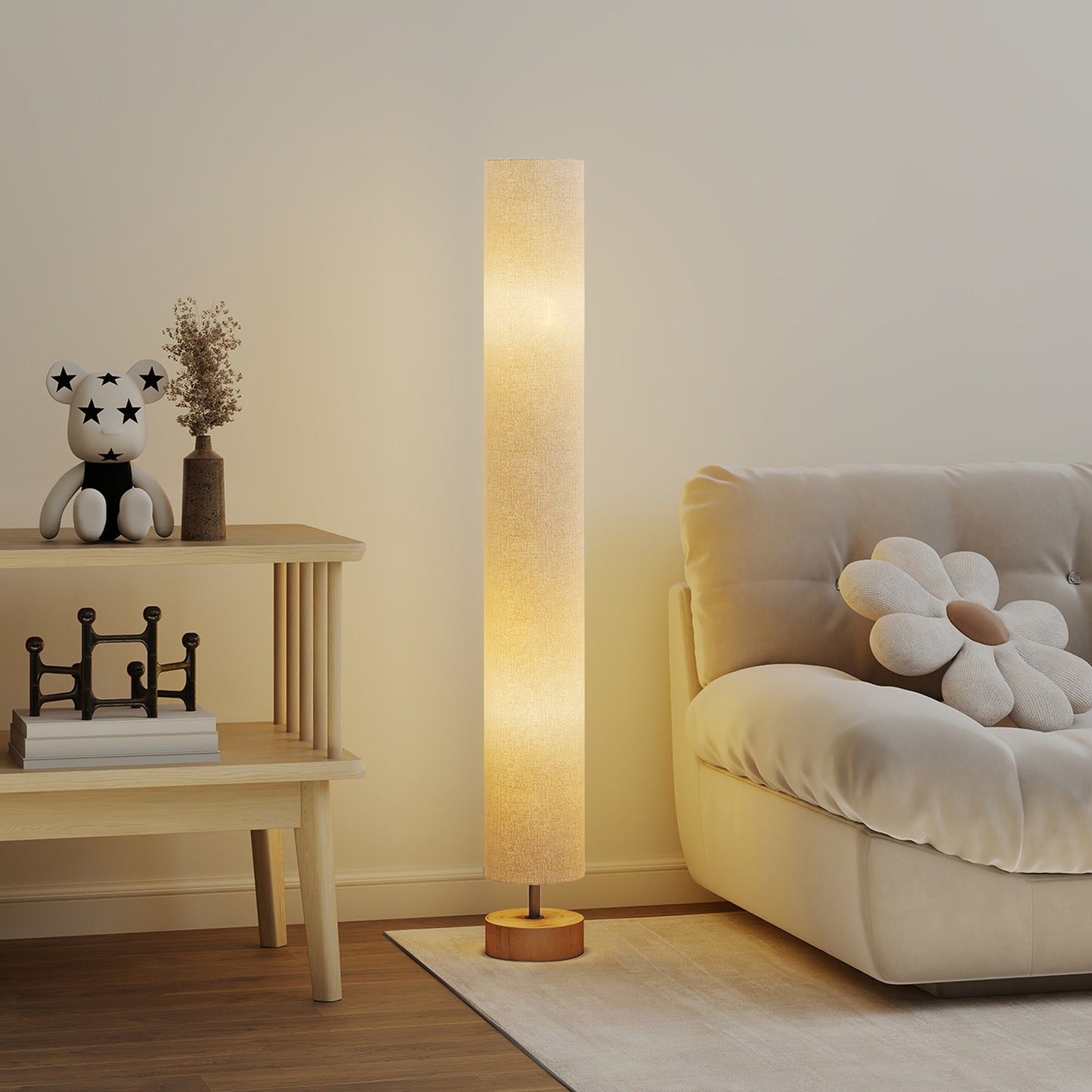 LED Floor Lamp for Living Room, 120cm Modern Standing Lamp with 3000K/4500K/6500K Colour Temperatures