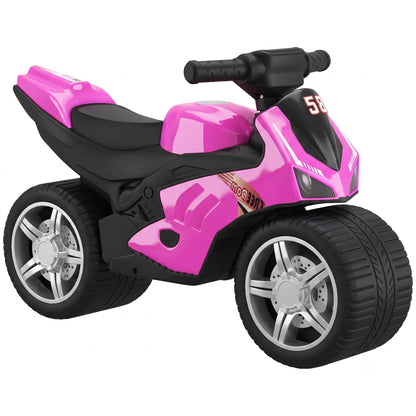 Balance Bike with Music Extra-Wide Wheels Toddler Bike for Boys Girls Pink