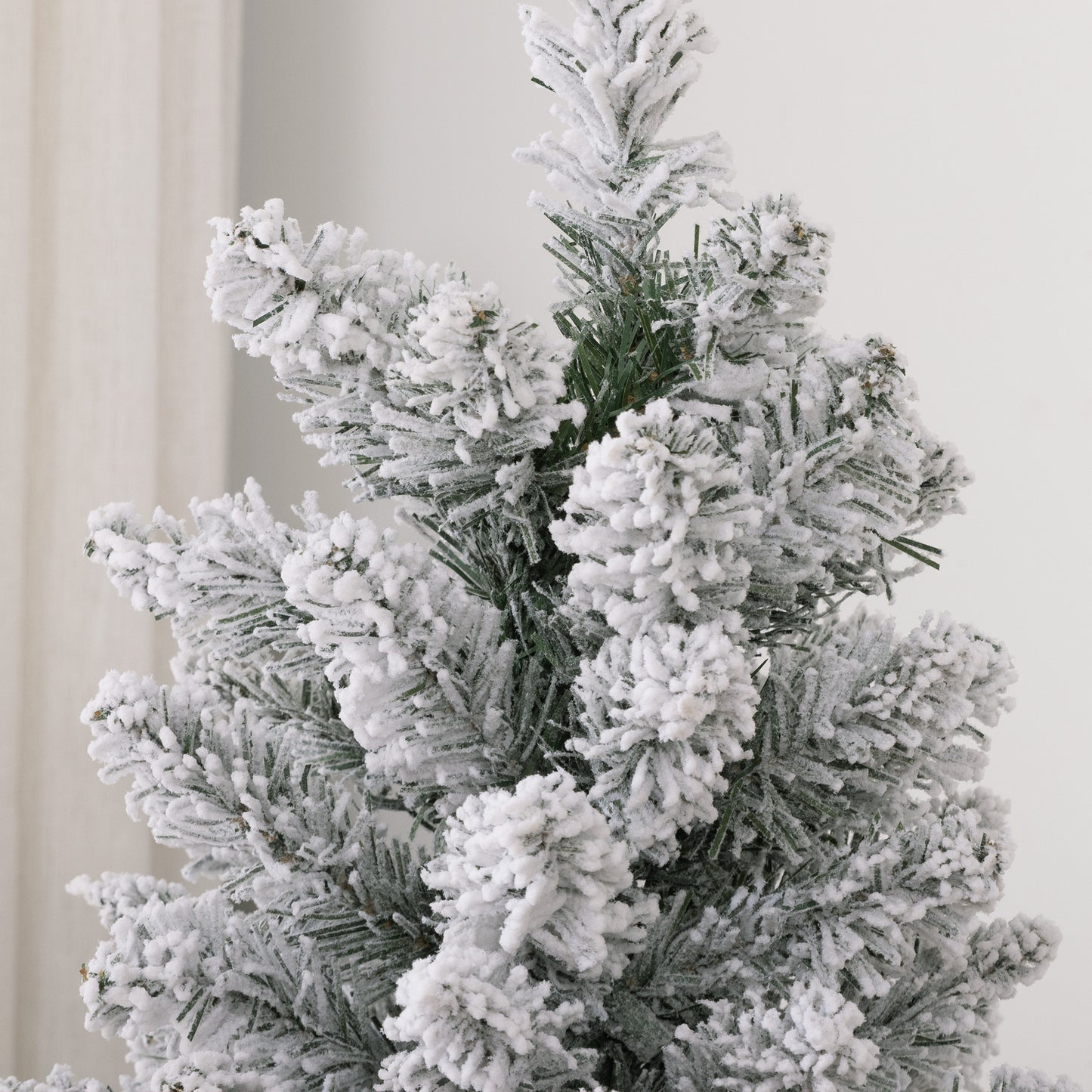 7ft Artificial Snowy Pencil Christmas Tree - White