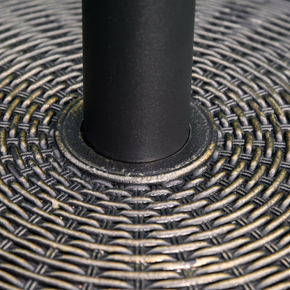 13kg Garden Parasol Base Holder, Cement Outdoor Market Umbrella Stand, Fits 35mm/38mm/48mm Poles, Black