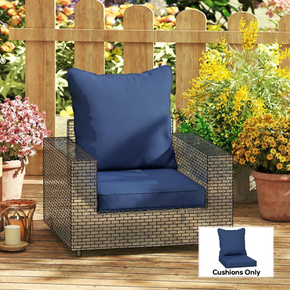 Seat and Back Padded Cushion Set, CUSHION ONLY - Dark Blue