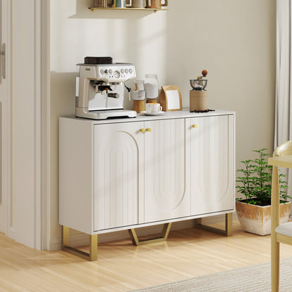 3-Door Sideboard Storage Cabinet - White