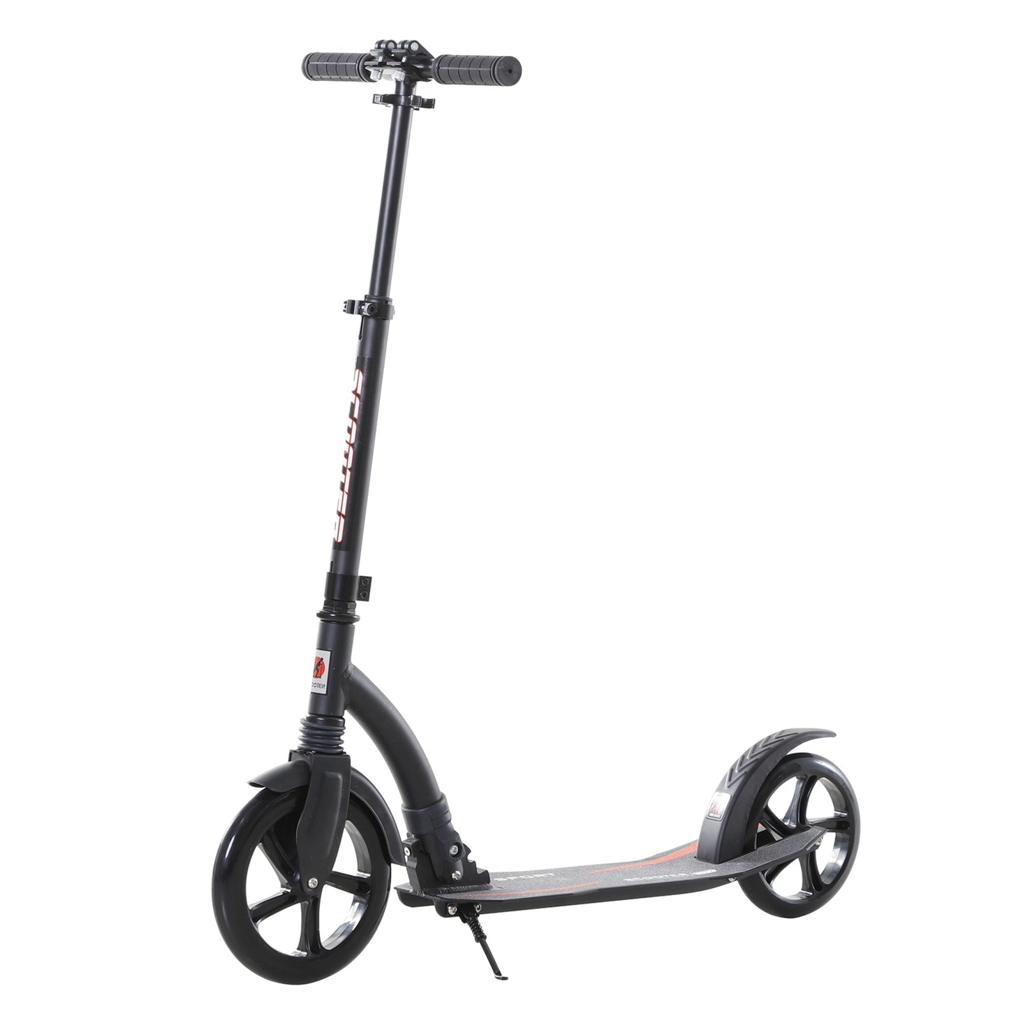 Foldable Kick Scooter with Double Shock Absorption and Big Wheels