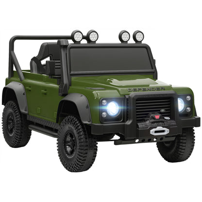 Kids Ride On Car with Remote Control, Music, Horn, 4 Spring Suspension Wheels, LED Lights for 3-5 Years Old, Green