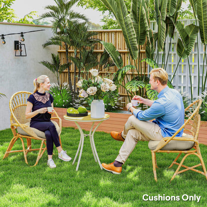 Set of Two Φ60cm Outdoor Cushions - Beige