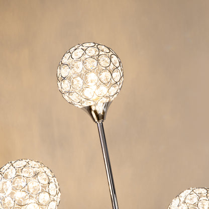 Floor Lamps for Living Room Bedroom with 5 Light, Modern Upright Standing Lamp, 34x25x156cm, Silver