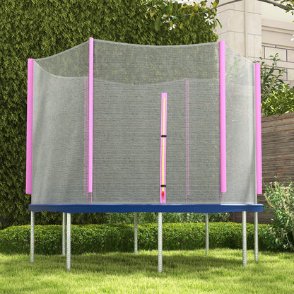 10ft Trampoline Net Replacement with 6 Plastic Pole Covers, Weather-Resistant Trampoline Netting Replacement