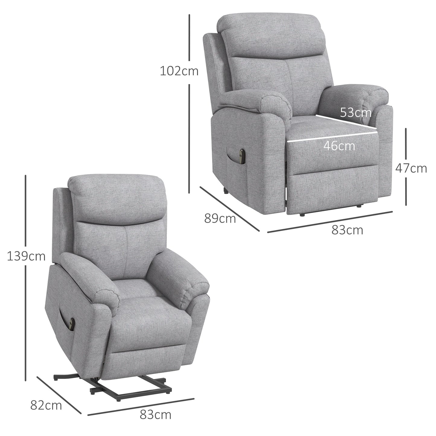 Power Lift Recliner Chair, Electric Lift Chair for Elderly