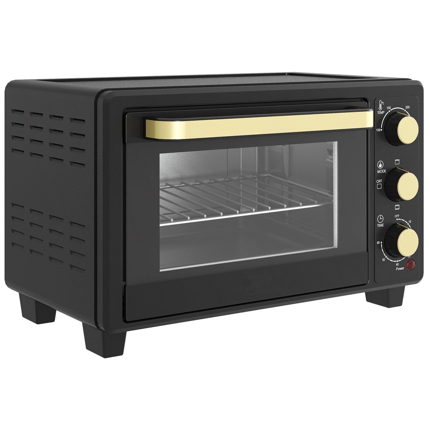 16L Mini 1400W Countertop Oven - Black