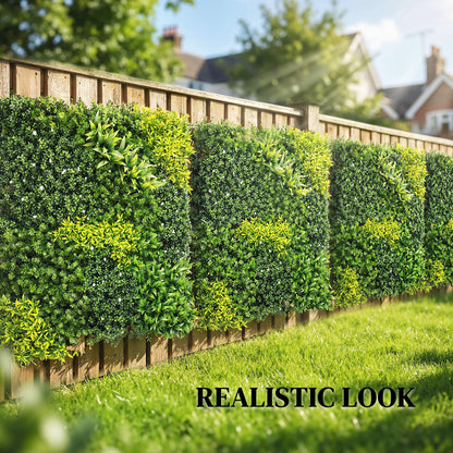 Artificial Plant Wall Panel, 100x100 cm Artificial Grass Backdrop Wall, Green