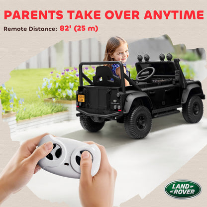 Kids Ride On Car with Remote Control, Music, Horn, 4 Spring Suspension Wheels, LED Lights for 3-5 Years Old, Black