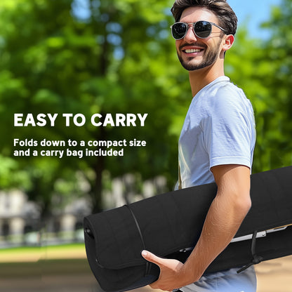 Portable Camping Chair for Adults, High Back Folding Chair with Padded Seat and Carry Bag, Outdoor Recliner for Hiking