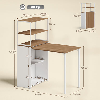 Folding Shelf and Work Table - Natural