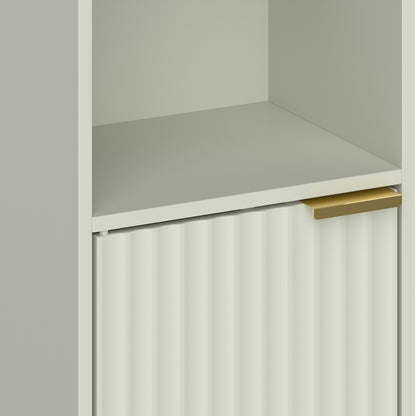 Bookcase Adjustable Shelf Bookshelf Anti-Tip Hardware 6-Tier Storage Cabinet Light Green
