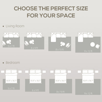 Modern Area Rug, Machine Washable Rug, Allergy-Friendly Floor Carpet for Living Room, Bedroom, Dining Room, Home Office