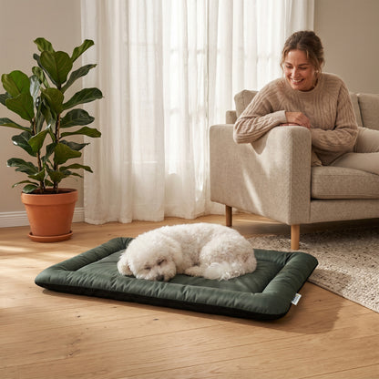 Waterproof Dog Bed, Foldable Pet Bed with Anti-Slip Bottom, Machine Washable for Small Puppies and Cats, 90 x 60 x 5 cm