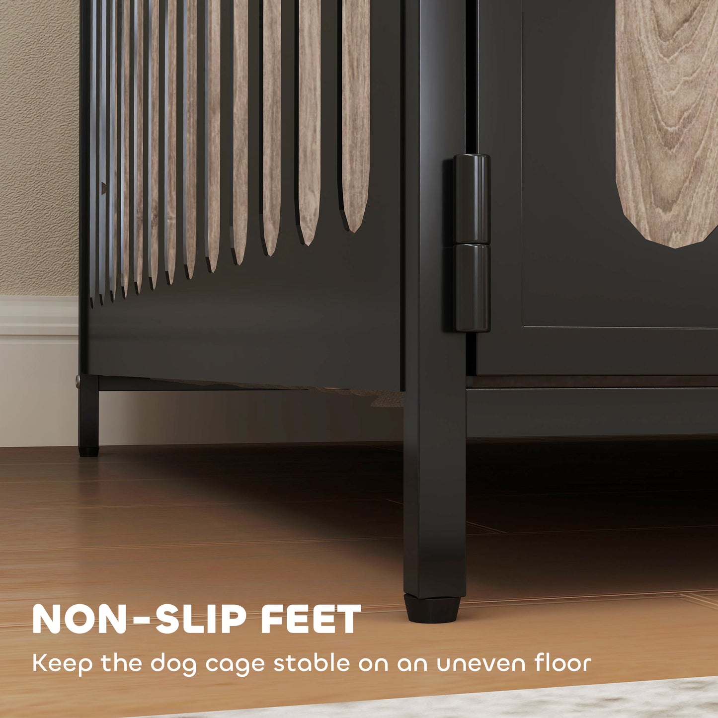 Dog Crate Furniture with Anti-Chew Resistant Mesh, Anti-Escape Single Door, for Extra Large Dogs, 118 x 80 x 92 cm