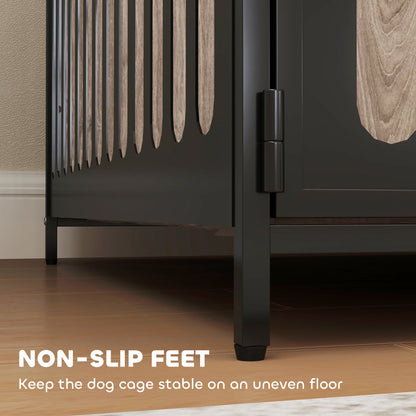 Dog Crate Furniture with Anti-Chew Resistant Mesh, Anti-Escape Single Door, for Extra Large Dogs, 118 x 80 x 92 cm