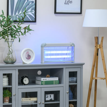 Wall Hanging Bug Zapper, 30W Electric Fly Zapper Mosquito Killer, 60㎡ Coverage Insect Killer, Indoor Outdoor Use, Grey
