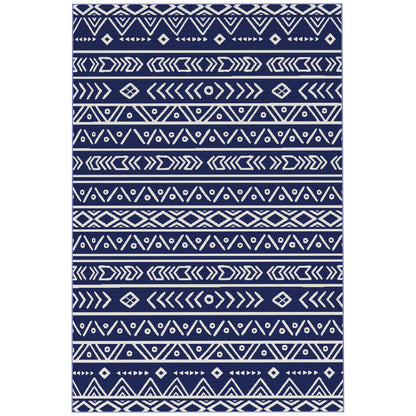 Reversible Outdoor Rug with Carry Bag, Waterproof Plastic Straw Mat for Garden, Deck, RV, Picnic, Beach, Camping
