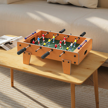 20 in Table-top Football Table with Stainless Steel Rods, Compact Foosball Table for Kids and Adults
