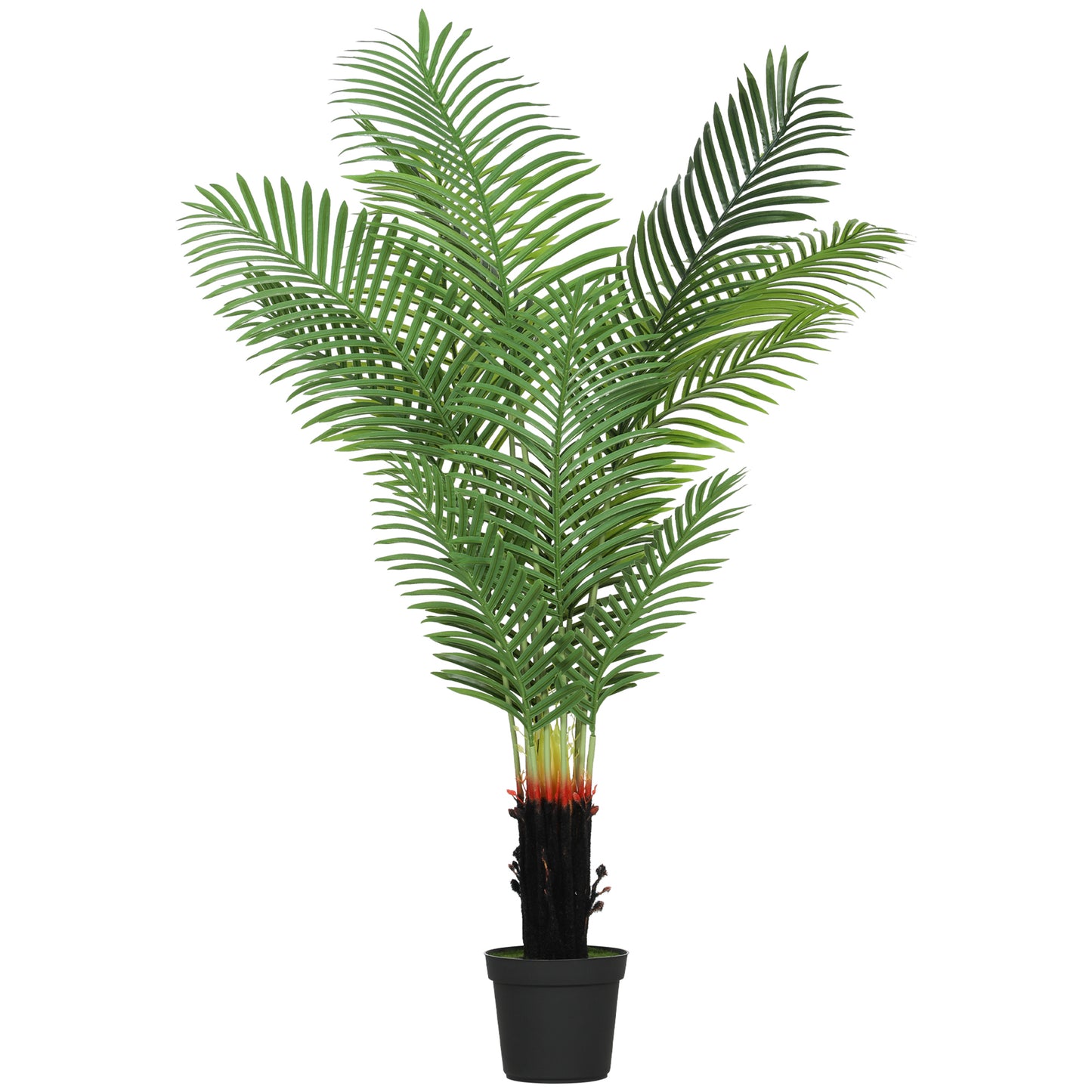 150cm Artificial Areca Palm Tree with 12 PE Leaves, Decorative Artificial Plant with Plastic Pot and Flocked Soil