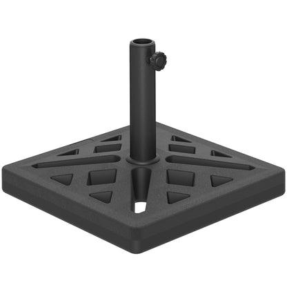 Garden Parasol Base, 15kg HDPE Outdoor Umbrella Stand Parasol Stand with Cut-Out Design, Sun Umbrella Base for 32, 38