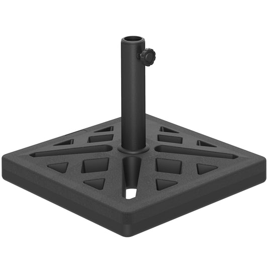 Garden Parasol Base, 15kg HDPE Outdoor Umbrella Stand Parasol Stand with Cut-Out Design, Sun Umbrella Base for 32, 38
