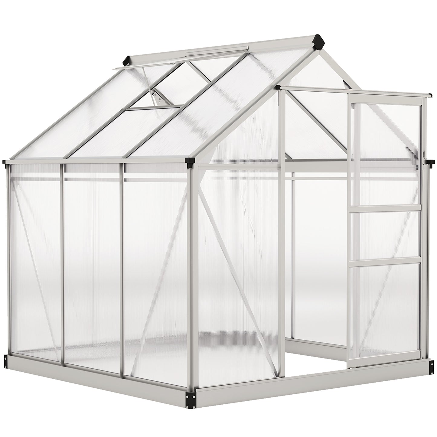 6 x 6ft Polycarbonate Greenhouse - Clear
