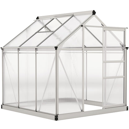 6 x 6ft Polycarbonate Greenhouse - Clear