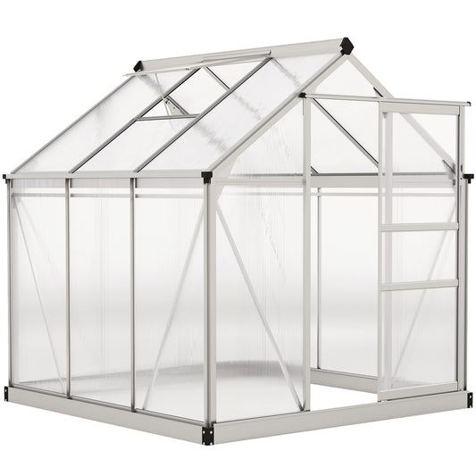 6 x 6ft Polycarbonate Greenhouse - Clear