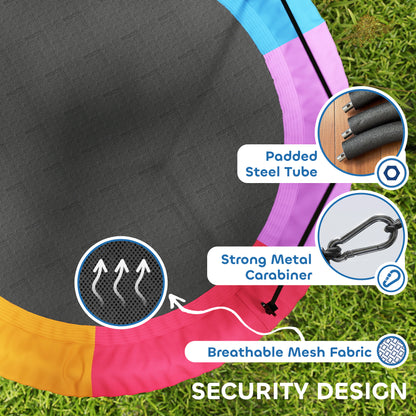Tree Swing Seat, 120cm Kids Saucer Swing with Adjustable Ropes and Tree Straps, 300kg Capacity, Multicolour