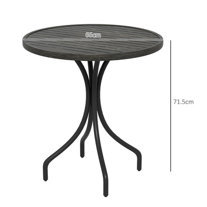 Φ66cm Galvanised Steel Garden Table - Grey