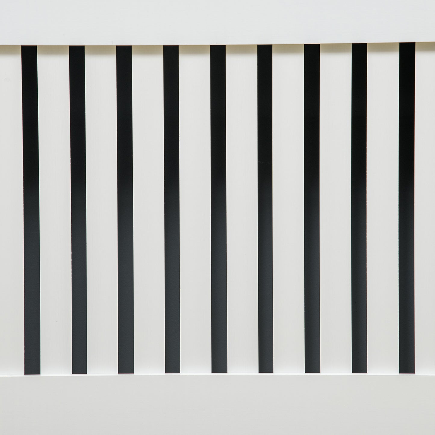 Slatted Radiator Cover Painted Cabinet MDF Lined Grill in White (172L x 19W x 81H cm)