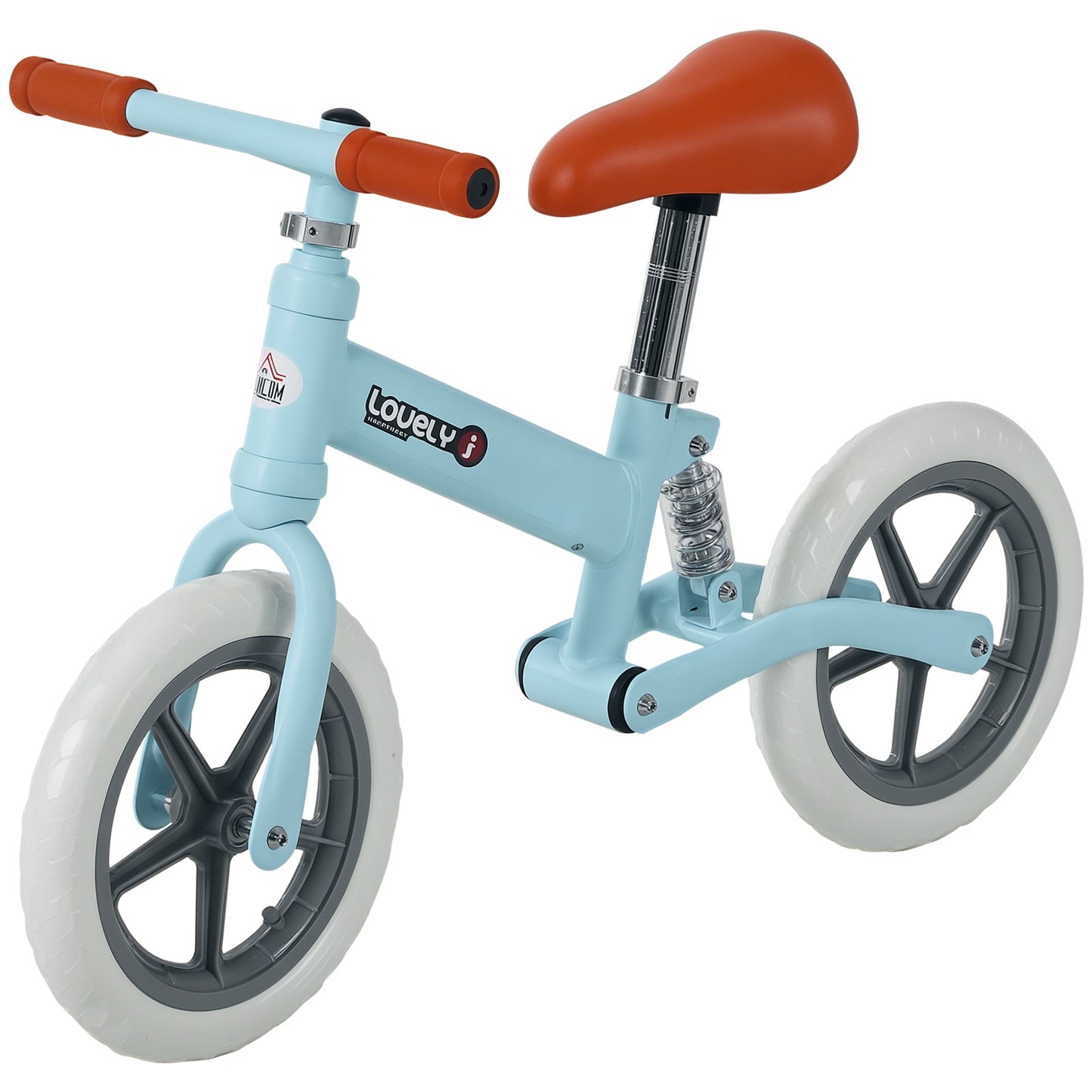 12" Kids Balance Bike No Pedal Bicycle EVA Tyre Adjustable Seat Toddler Training Bike W/ Shock Absorber 2