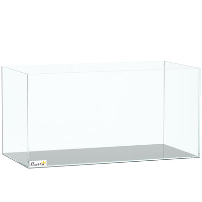 Fish Tank Bare Glass for DIY Glass Aquarium with Protective Base Mat 51L Transparent for Fish Shrimps
